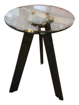 Glass Top Tri-pod Table