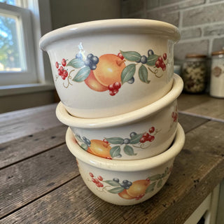 Vintage Corelle Coordinates Abundance 3-Piece Bowl Set