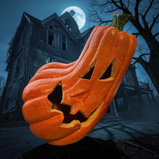 Vintage Halloween Light-Up Pumpkin