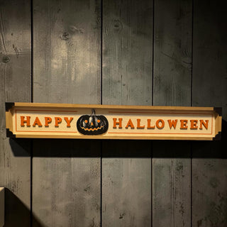 Happy Halloween Pumpkin Wall Sign