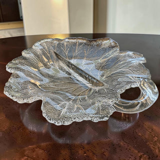 VTG Indiana Glass Divided Dish with Handle