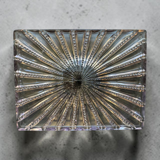 c. 1920s Antique Lavender Tint Sunburst Dish