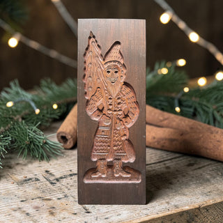VTG  Hardwood Father Christmas Wall Decor