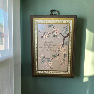 VTG 1980s Hallmark Inspirational Friendship Wood Plaque