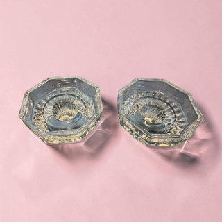 VTG KIG Indonesia Glass Candle Holders (Pair)