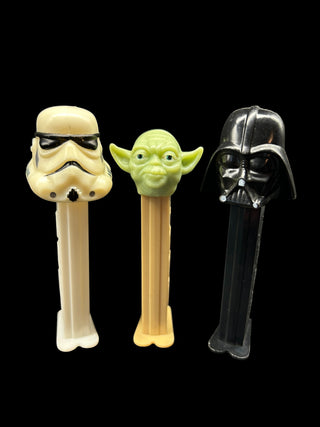 Vintage 1997 Star Wars PEZ Dispenser Set of 3 – Yoda, Darth Vader & Stormtrooper