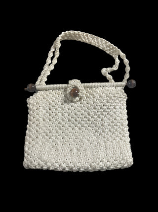 Vtg 1970s Hippe Macrame cord Purse