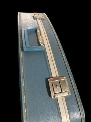 Vtg Mid-Century Travel Luggage Blue