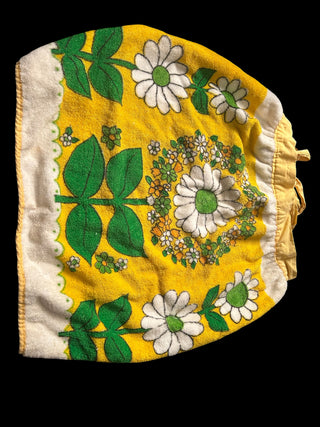 Vintage 1970s Yellow Daisy Floral Terry Cloth Apron – Retro Kitchen