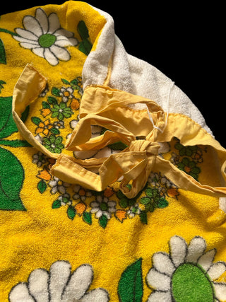 Vintage 1970s Yellow Daisy Floral Terry Cloth Apron – Retro Kitchen