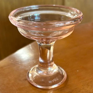 1980s Pink Depression Glass Fairy Lamp Base