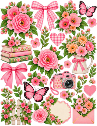 Pretty in Pink 12×12 Scrapbook Kit