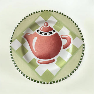 Vintage Sakura "Harlequin Teapot" Plate