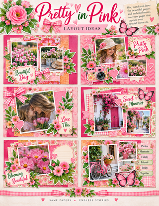 Pretty in Pink 12×12 Scrapbook Kit
