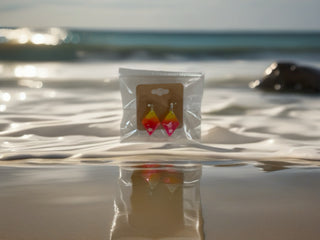 Resin Glow In Dark Studs Orange/Yellow