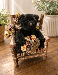 Russ Berrie vintage teddy in chair