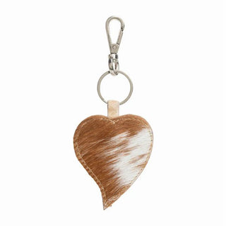 Hearts Love Keyfob Caramel