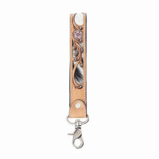 Pasture Petals Keyfob Prarie Sand