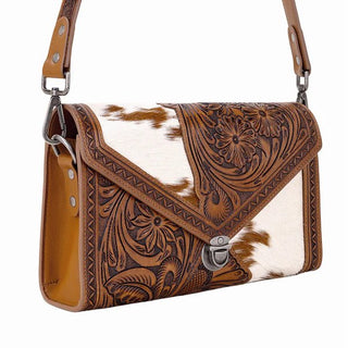 Circe Handtooled Bag Tan Hairon