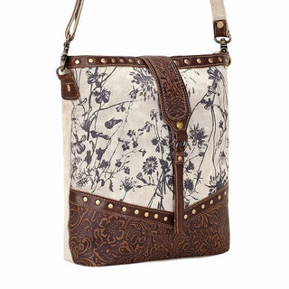 Winterfat Upcycled Canvas Bag Cream with Wildflowers