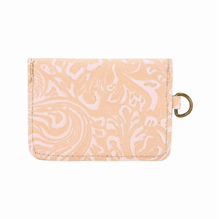 Juniper Moon Coin Ivory Beige Embossed Leather
