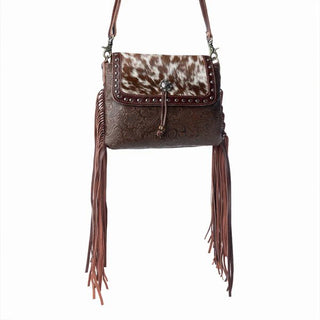 Carved Blossoms Leather Bag