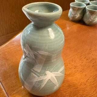 Seafoam Green Ceramic Sake Set - 5 pieces