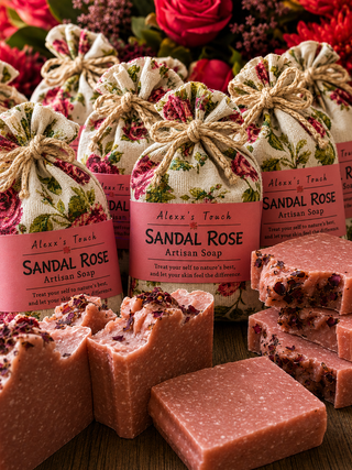 MINI ARTISAN SOAP BAR - SANDAL ROSE