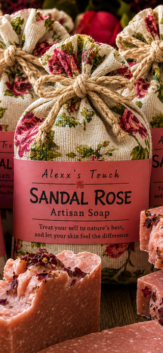 MINI ARTISAN SOAP BAR - SANDAL ROSE