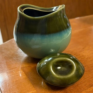 Vntg Sango Nova Green Sugar Bowl and Lid