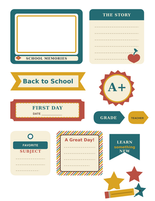 School Days Memories Scrapbook Kit — Expanded Paper Edition