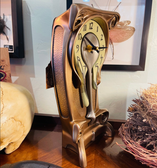 Art Nouveau Tall Dali Melting Clock Works