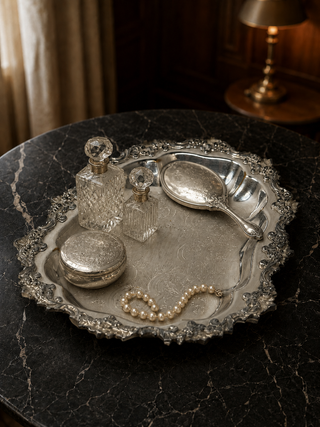 Sheridan Silver Co. silver-plated (silver-on-copper) tray/salver