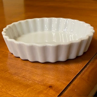 1980s Small Porcelain Quiche or Tart Pan