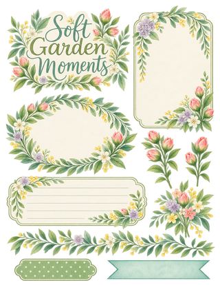 Soft Garden Moments 12×12 Scrapbook Kit