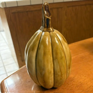 Tan Ceramic Pumpkin