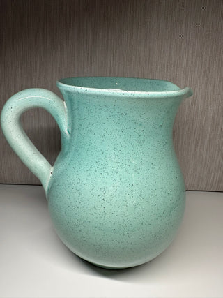 Speckled Italian water or wine ceramic pitcher