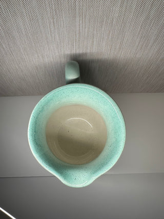 Speckled Italian water or wine ceramic pitcher