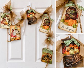 Vintage inspired Thanksgiving Garland