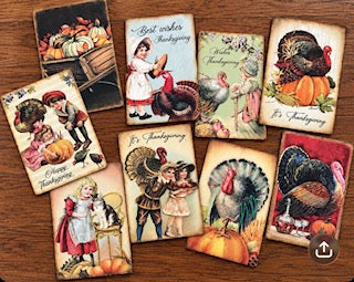 Vintage inspired Thanksgiving postcards