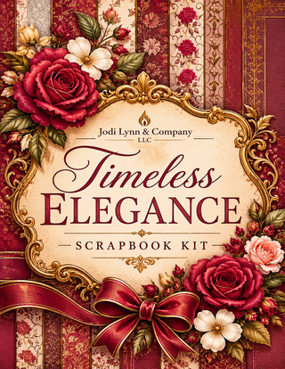 Timeless Elegance — Vintage Floral Scrapbook Kit