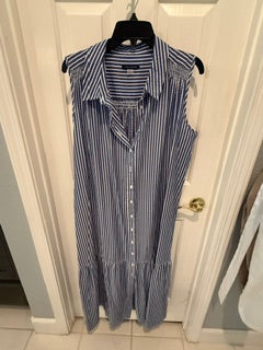 Blue/White Striped Dress