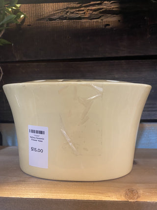 Butter Yellow Ceramic Tulip/Flower Vace