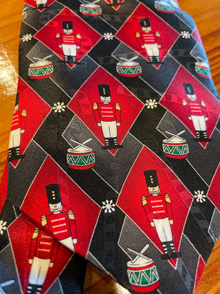 Yule Tide Greetings Nutcracker Tie