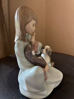 Vtg LLadro Catnap Girl Figurine Spain #5640
