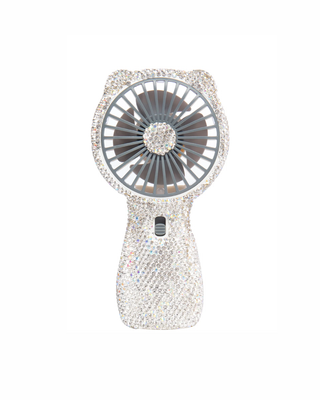 BLING CAT FAN - WHITE