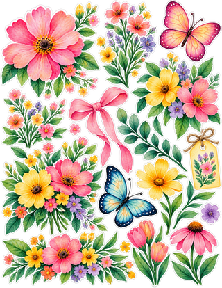 COLORFUL GARDEN PARTY – 12×12 SCRAPBOOK KIT