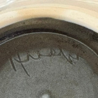 White & Blue Art Pottery Ramen Bowl