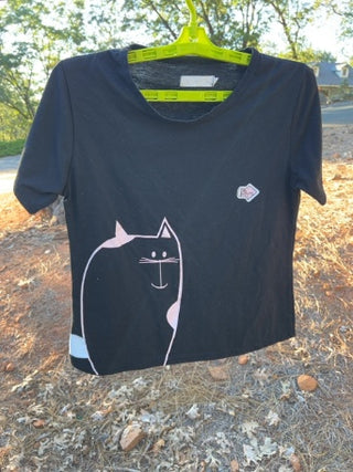 JP black CAT t-shirt size Small