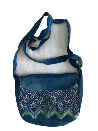 Hemp Over The Shoulder Cross-stitch Bag|112401